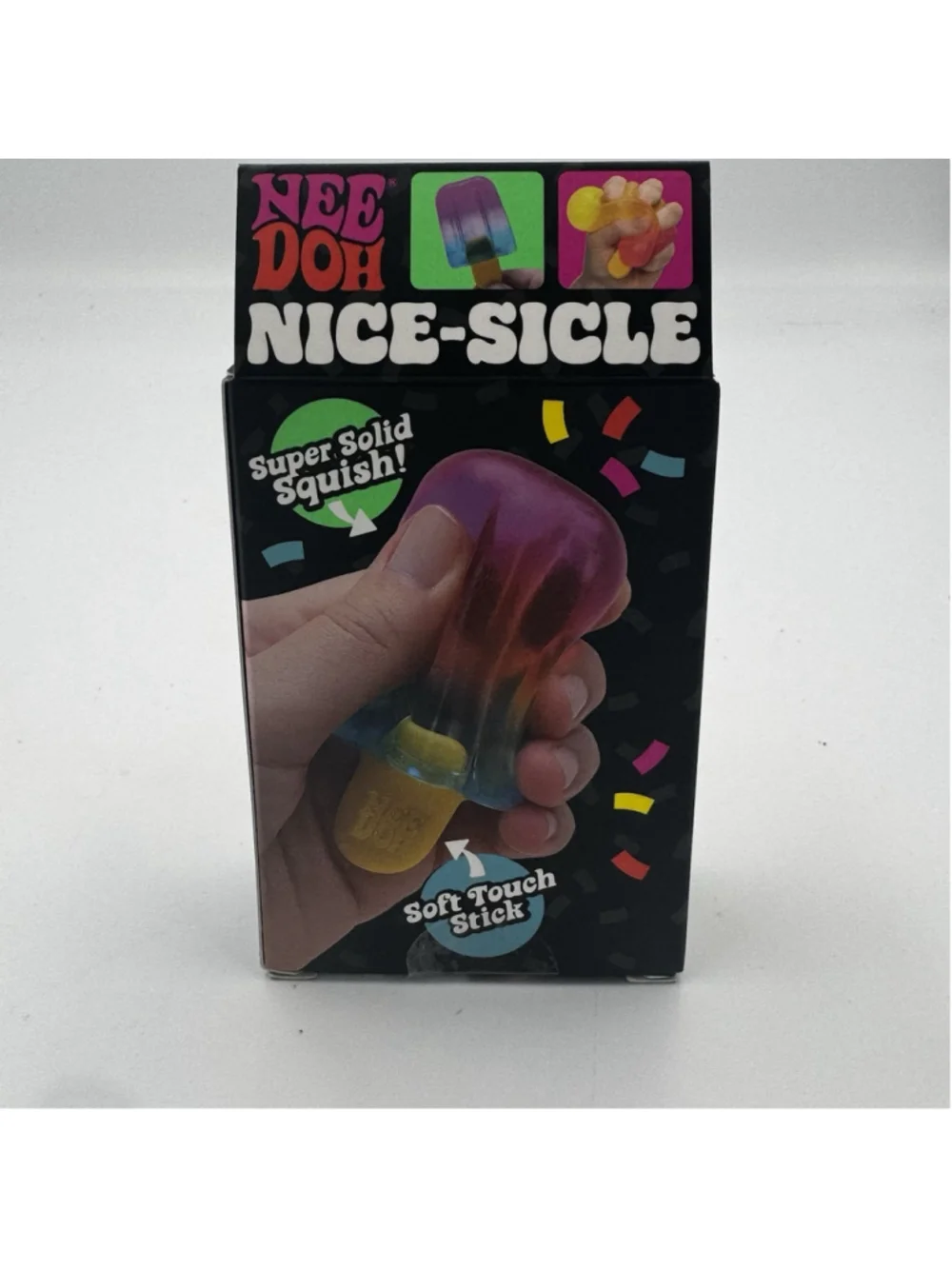 NeeDoh Nice-Sicle Popsicle Purple Multicolor Sensory Fidget Toy New but opened